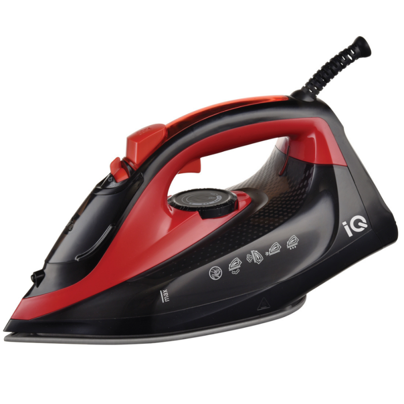 IQ EI-862  Red Σίδερο με Κεραμική Πλάκα και Συνεχόμενη Παροχή 25g/min - Ξηρό & Ατμού- 2400W